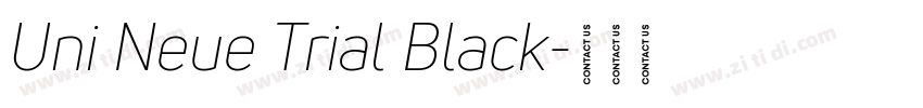 Uni Neue Trial Black字体转换